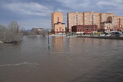 В Оренбурге вырос уровень воды в реке Урал